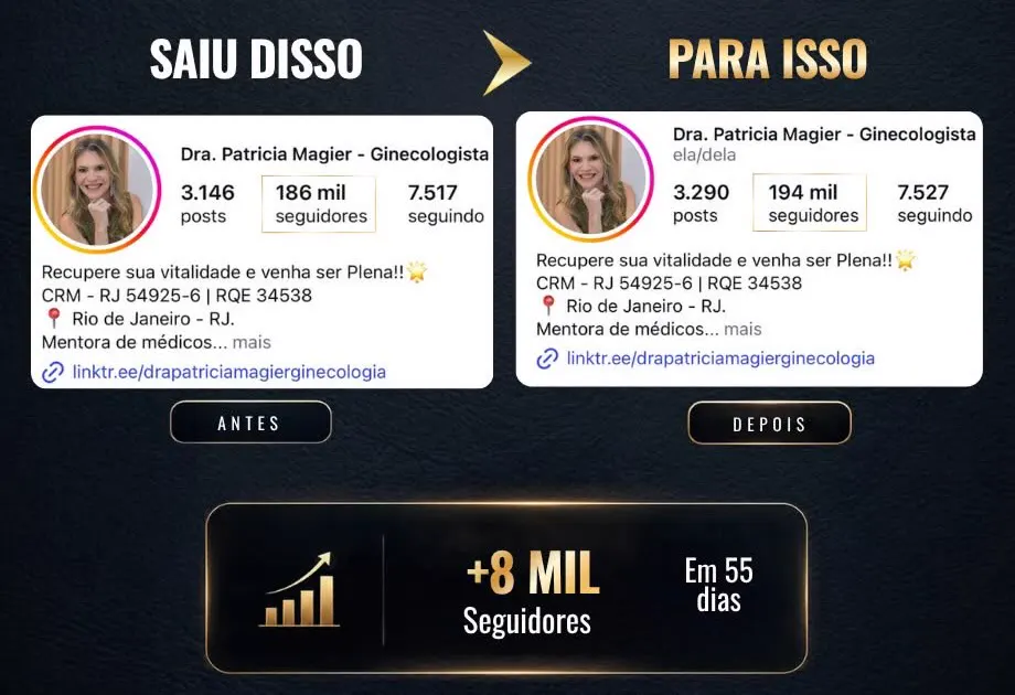 Dra. Patrícia Magier: +8 mil seguidores em 55 dias